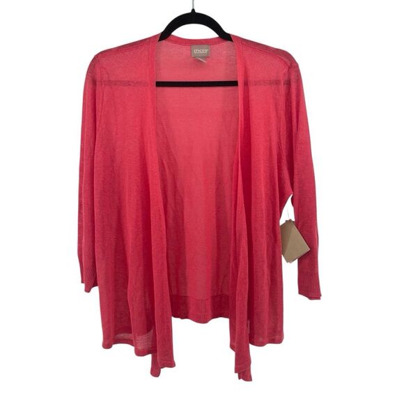 Chico’s Yelena Convertible Open Front Tie Cardigan Sweater Size 2, Large, NWT - Picture 1 of 11